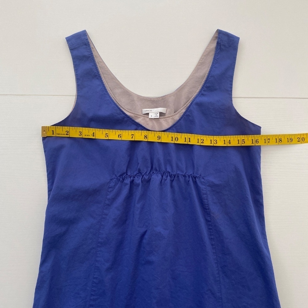 Vince Azure Blue Black Block Summer Dress Size Small - Picture 10 of 12